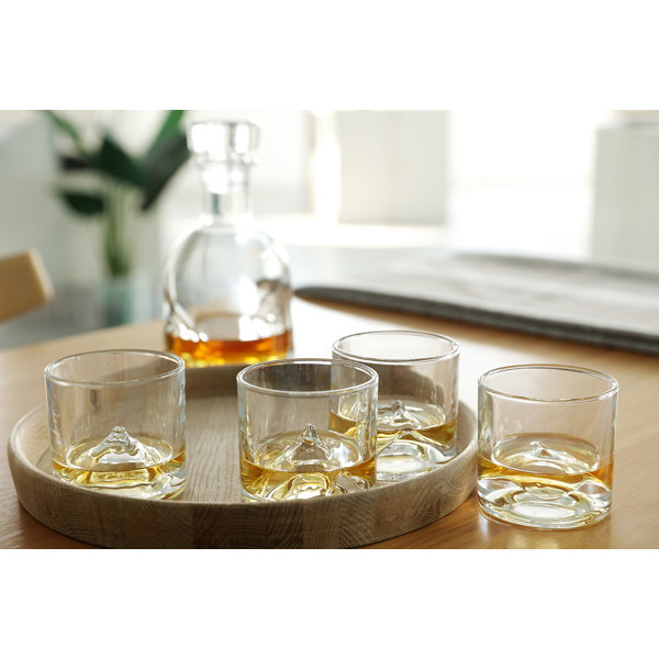 Liiton The Peaks Crystal Whiskey Decanter Set With Glasses Wayfair